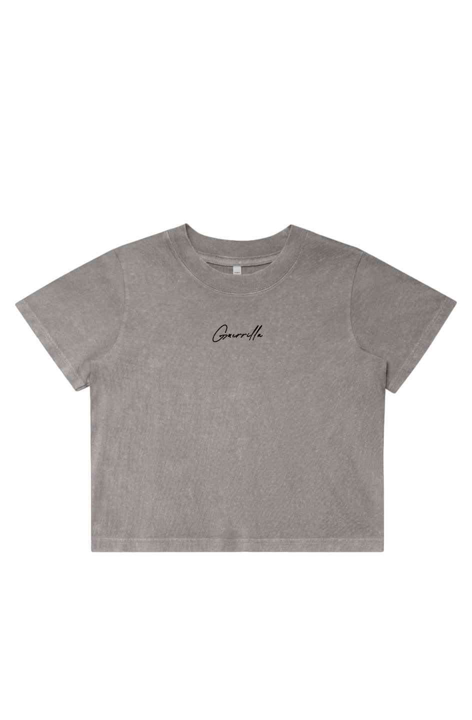 Womens Stone Wash Heavy Crop