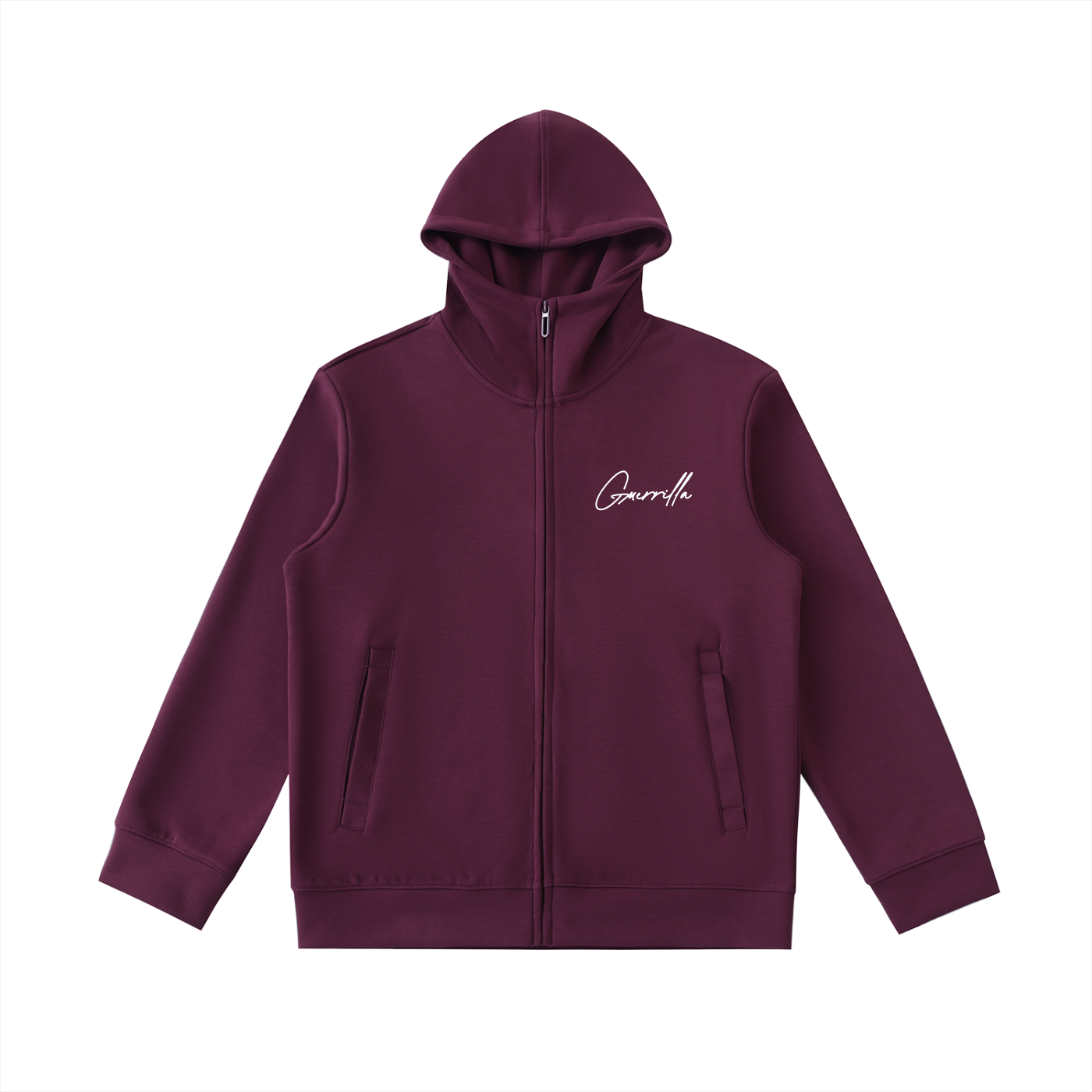 High Neck  Zip-Up Hoodie