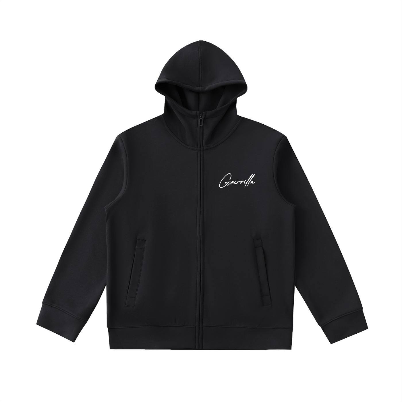 High Neck  Zip-Up Hoodie