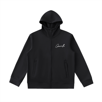 High Neck  Zip-Up Hoodie