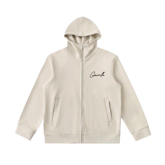 High Neck  Zip-Up Hoodie