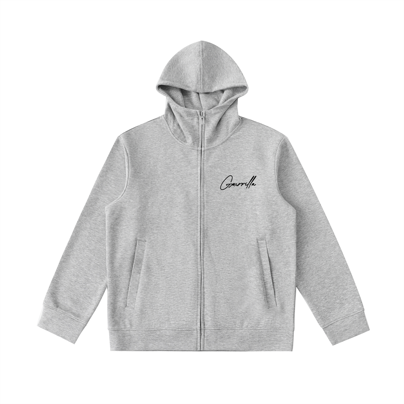 High Neck  Zip-Up Hoodie
